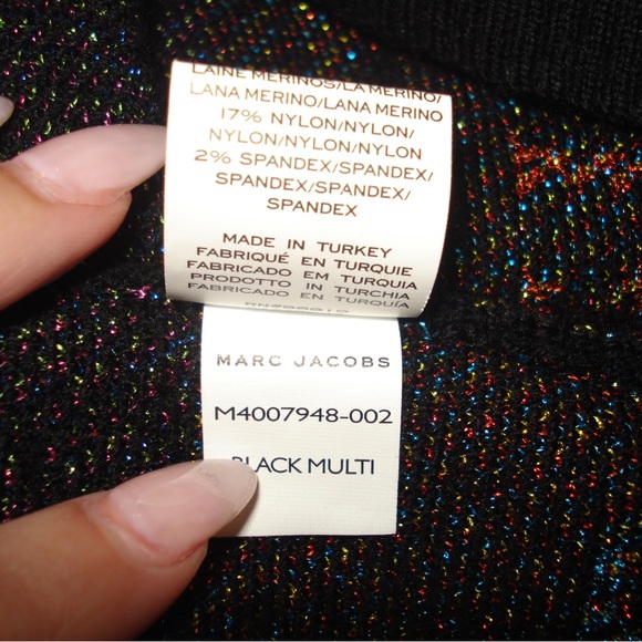 Marc Jacobs glitter logo crew neck merino wool sweater - Picture 8 of 8